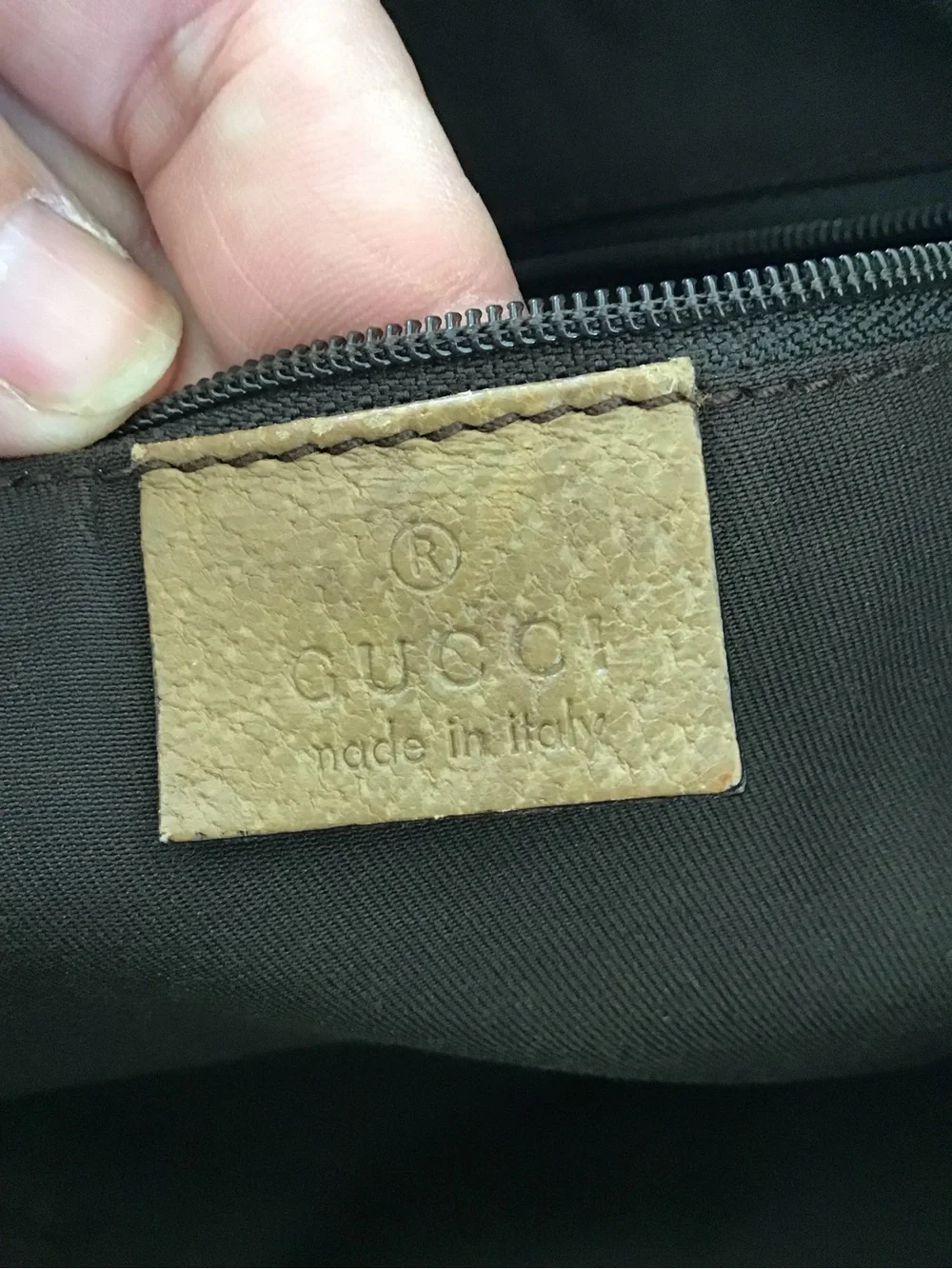 Gucci GG Canvas Eclipse Shoulder Bag Beige Brown Monogram Leather Trim Italy - Picture 7 of 15